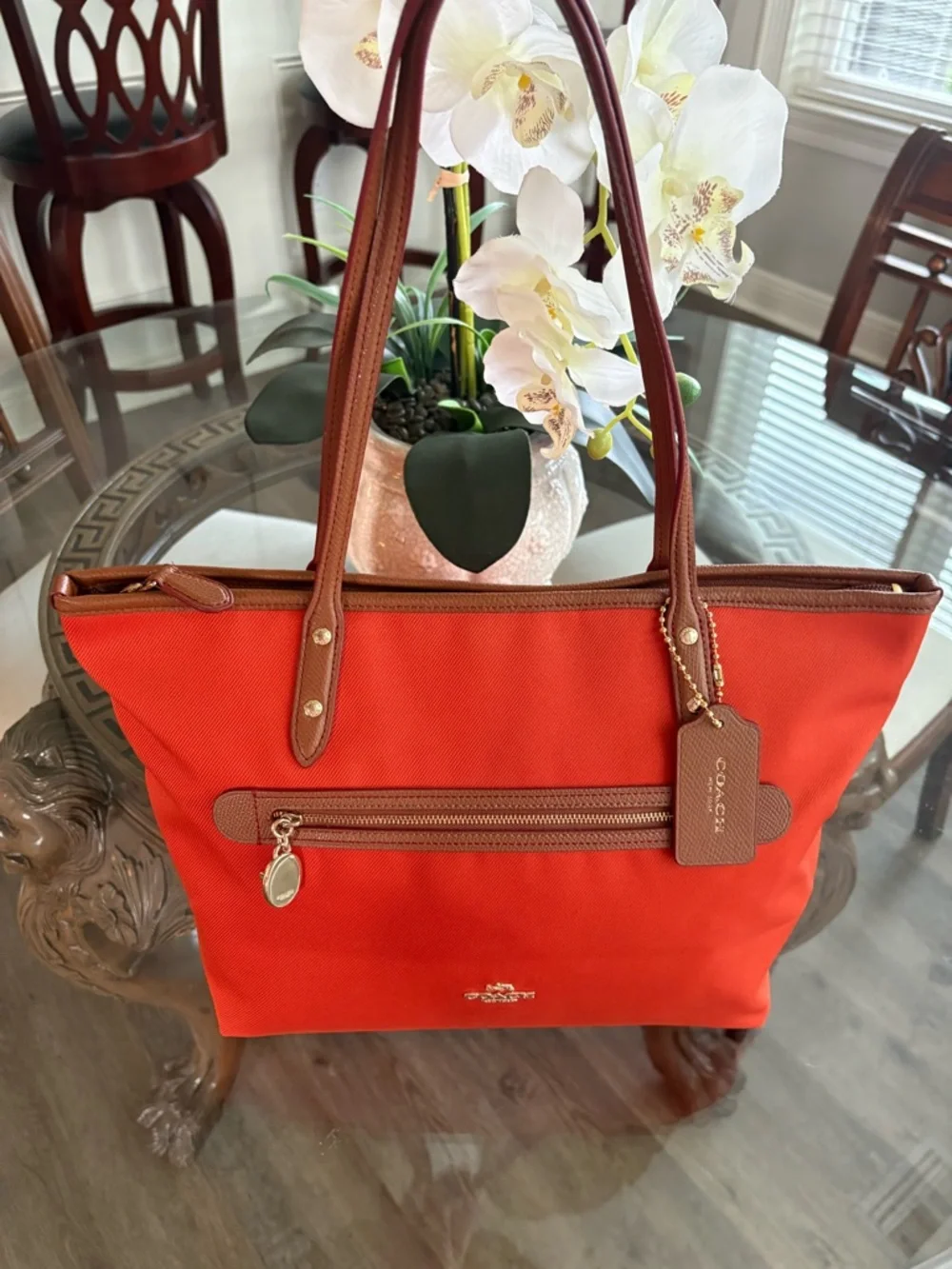 ❤️❤️COACH SAWYER ORANGE TOTE BAG!❤️❤️